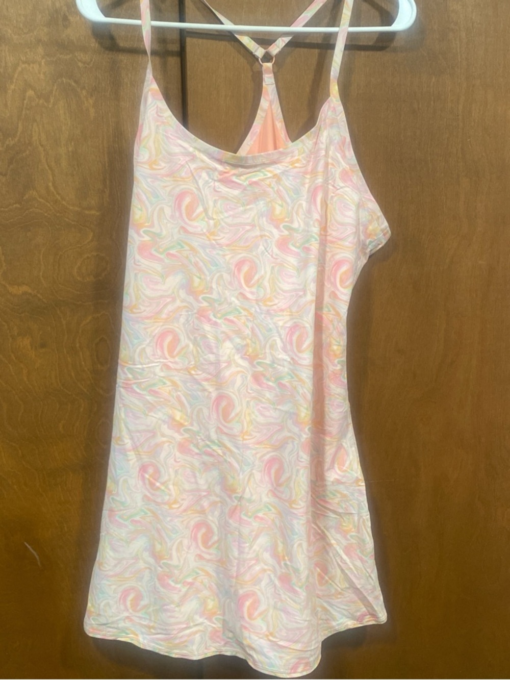 Outdoor Voices Pastel Swirl Racerback Tank Dress NWT